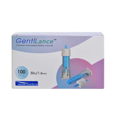 GentiLanceTM Contact Activated Safety Lancet Blue 30G/1.6mm 100s