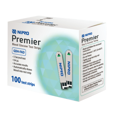 Nipro Premier Blood Glucose Test Strips 100s